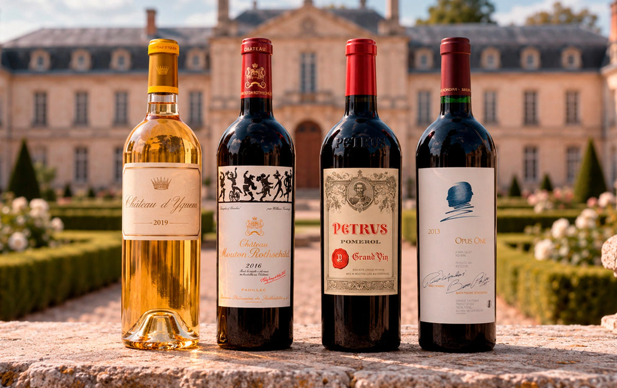 Vins d'exception : Petrus, Yquem, Opus One, Château Mouton